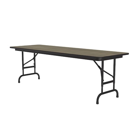 CFA Adjustable HPL Folding Tables 24x72 Colonial Hickory